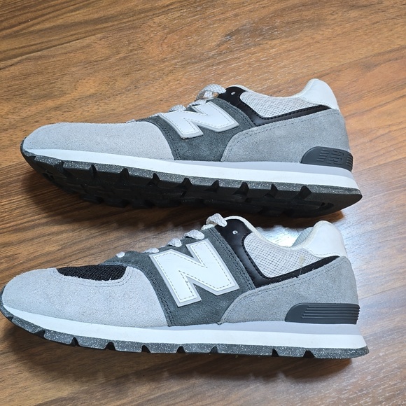 New Balance 574 Big Kid Blacktop White - Picture 6 of 10